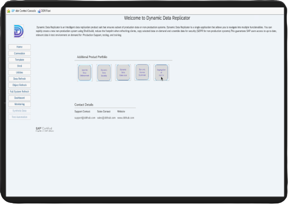 Dynamic Data replicator (DDR) Test Data Management